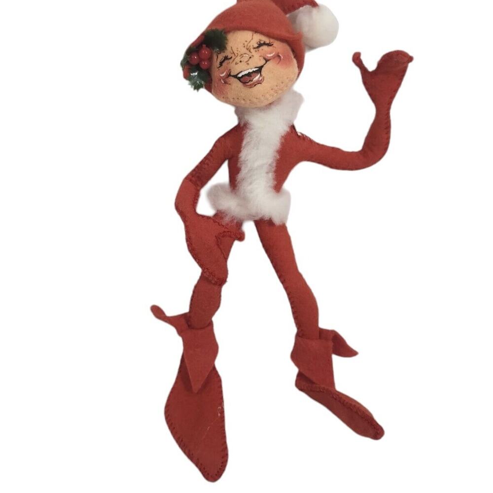 Vtg 1993 Annalee MobilItee Elf Pixie Sprite Posable 8” Christmas Shelf Sitter